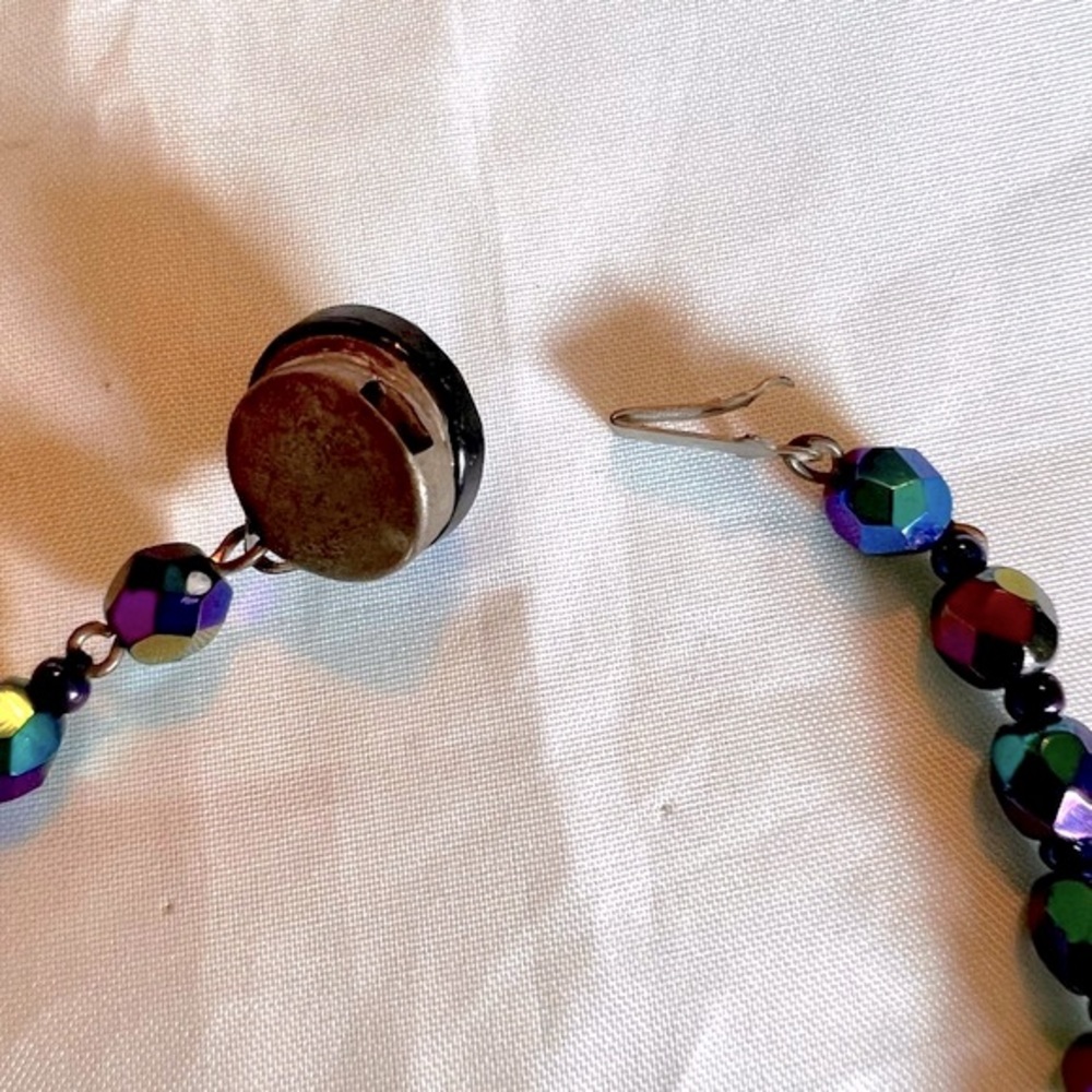 Vintage Aurora Borealis Faceted Graduated Crystal… - image 3